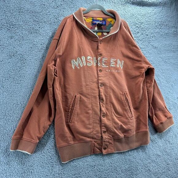 Vintage Miskeen 3X Men's Jacket Button Up Front Logo Varsity Oversized - Picture 4 of 11